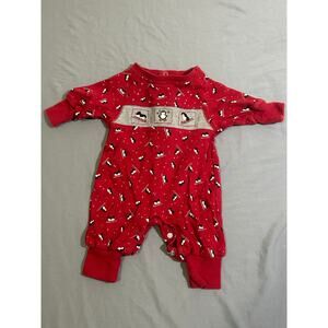 Vintage Gymboree Premie Red Penguin Winter One Piece